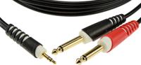 Klotz AY5-0600 2x jack 2p - 1x mini-jack 3p 6 meter verloopkabel