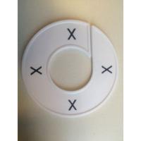 Maatring 9cm wit/zwart X