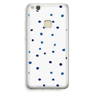 Blauwe stippen: Huawei Ascend P10 Lite Transparant Hoesje