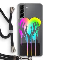 Hold My Heart: Samsung Galaxy S21 Plus Transparant Hoesje met koord