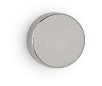 MAUL neodymium schijfmagneet, ft 15 x 5 mm, trekkracht 4,5 kg, zilver, blister van 4 stuks