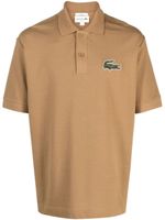 Lacoste polo à patch logo - Marron