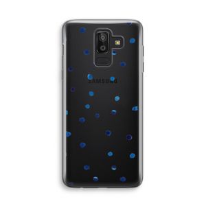 Blauwe stippen: Samsung Galaxy J8 (2018) Transparant Hoesje