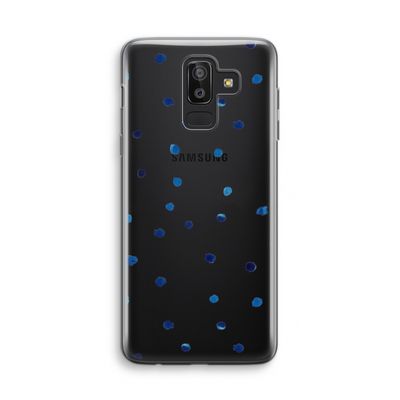 Blauwe stippen: Samsung Galaxy J8 (2018) Transparant Hoesje