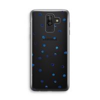 Blauwe stippen: Samsung Galaxy J8 (2018) Transparant Hoesje