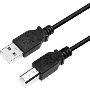 LogiLink CU0009B USB-kabel USB 2.0 5 m USB A USB B Zwart