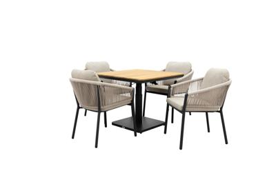 Qopps Zamin up down tuintafel met Felan dining tuinstoel