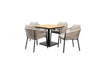 Qopps Zamin up down tuintafel met Felan dining tuinstoel