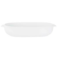 Ovenschaal - met handvaten - wit - 24 x 15 x 5,3 cm - 1,9 liter - porselein - ovaal Ovenschaal - met handvaten - wit - 24 x 15 x 5,3 cm - 1,9 liter - porselein - ovaal