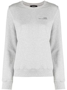 A.P.C. sweat à logo imprimé - Gris