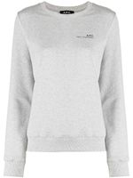 A.P.C. sweat à logo imprimé - Gris