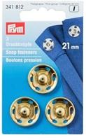 Prym Aannaaidrukknopen Goudkleurig 21 mm