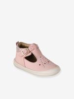 Zacht lederen sandalen voor baby's die kruipen rozen