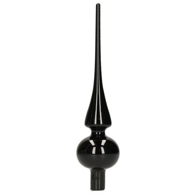 Decoris Kerstboompiek - zwart - glans - 26 cm Decoris Kerstboompiek - zwart - glans - 26 cm