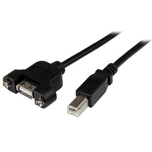 .com 91 cm lange, Paneel gemonteerde USB-kabel A naar B - F/M - USB-verlengkabel - USB (V) naar USB type B (M) - USB 2.0 - 91.4 cm - zwart .com 91 cm lange, Paneel gemonteerde USB-kabel A naar B - F/M - USB-verlengkabel - USB (V) naar USB type B (M) - USB 2.0 - 91.4 cm - zwart