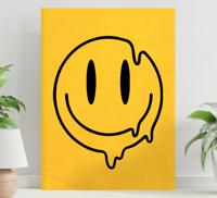 Canvas schilderij kunst Vloeibare smiley icoon
