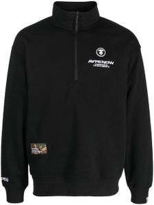 AAPE BY *A BATHING APE® pull zippé à patch logo - Noir