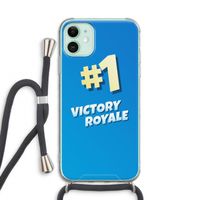 Victory Royale: iPhone 11 Transparant Hoesje met koord