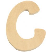 Houten naam letter C