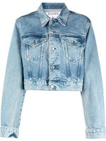 Filippa K veste crop boutonnée en jean - Bleu - thumbnail