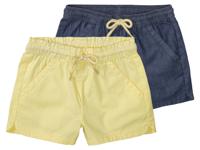 lupilu 2 meisjes shorts (98/104, Donkerblauw/geel)