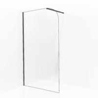 Fortifura Galeria Inloopdouche - 100x200cm - afgeronde glaswand - helder glas - wandarm - geborsteld gunmetal PVD SW1245010/SW797907 Fortifura Galeria Inloopdouche - 100x200cm - afgeronde glaswand - helder glas - wandarm - geborsteld gunmetal PVD SW1245010/SW797907
