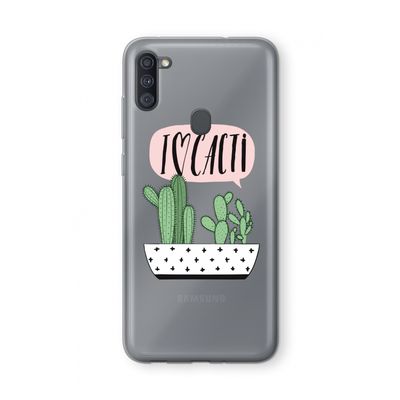 I love cacti: Samsung Galaxy A11 Transparant Hoesje