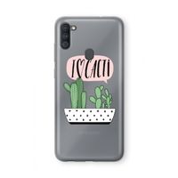 I love cacti: Samsung Galaxy A11 Transparant Hoesje