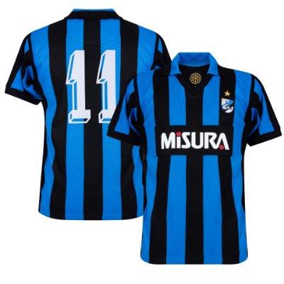 F.C. Internazionale Retro Voetbalshirt 1986 + 11 (Rummenigge)