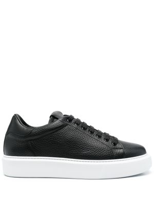 Giuliano Galiano baskets en cuir à lacets - Noir