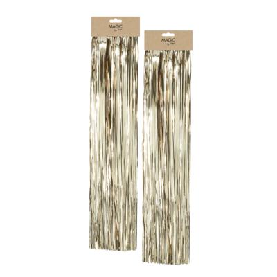 Engelenhaar - 2x - goud - 50 cm - lametta haar - folie - tinsel - kerstversiering