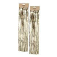 Engelenhaar - 2x - goud - 50 cm - lametta haar - folie - tinsel - kerstversiering