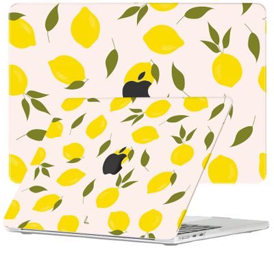 Lunso MacBook Air 15 inch (2023-2025) cover hoes - case - Squeezy Lemon