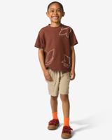 HEMA Kindershort regular fit mousseline lichtbruin (lichtbruin)