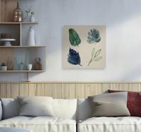 Tropische bladeren Canvas schilderij woonkamer