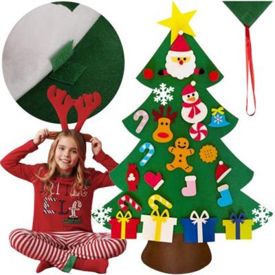 Ruhhy DIY Kerstboom - vilt - incl 26 decoraties - knutselspullen - kerst - voor kinderen