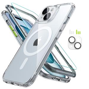 iPhone 15 Classic Pro Case (HaloLock) Set Clear