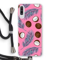 Kokosnoot roze: Samsung Galaxy A70 Transparant Hoesje met koord