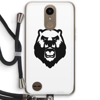 Angry Bear (white): LG K10 (2017) Transparant Hoesje met koord