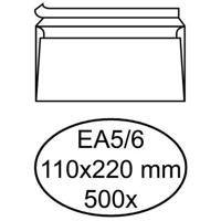 500 Witte zelfklevende enveloppen EA5/6 110 x 220 mm