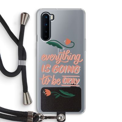 Optimistic flower girl: OnePlus Nord Transparant Hoesje met koord