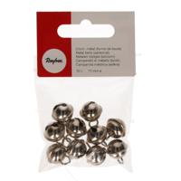 Metalen belletjes van 11 mm - 10x - zilver met oog - hobby/knutsel artikelen