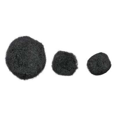 Colorations - pom poms zwart, 100st.
