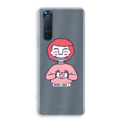 Hartje: Sony Xperia 5 II Transparant Hoesje