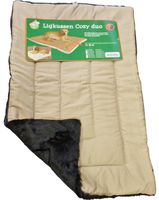 Ligkussen cozy duo beige zwart 104 x 67 cm - Gebr. de Boon