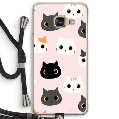 Katten: Samsung Galaxy A3 (2016) Transparant Hoesje met koord