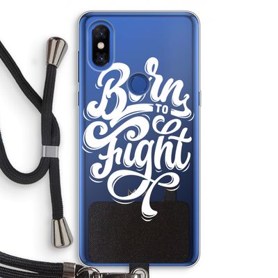 Born to Fight: Xiaomi Mi Mix 3 Transparant Hoesje met koord