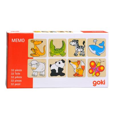 Goki houten memo dieren, 32dlg.