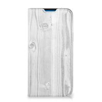 iPhone 14 Pro Max Book Wallet Case White Wood