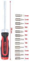 KS TOOLS schroevendraaier set "12 in 1" ratchets-bit-screwdr. 12 in 1